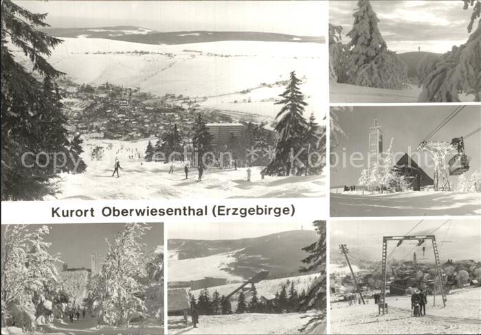 Oberwiesenthal Erzgebirge Panorama Winteridyll Fichtelberghaus Schwebebahn Sprun