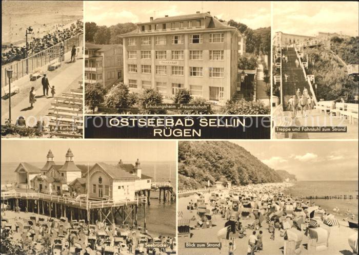 Sellin Ruegen Kurhaus FDGB Erholungsheim Freundschaft Treppe Fahrstuhl Strand Se