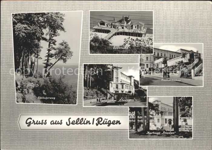 Sellin Ruegen Steiluferweg Seebruecke Ferienheim Einkauf Kurhaus Frieden