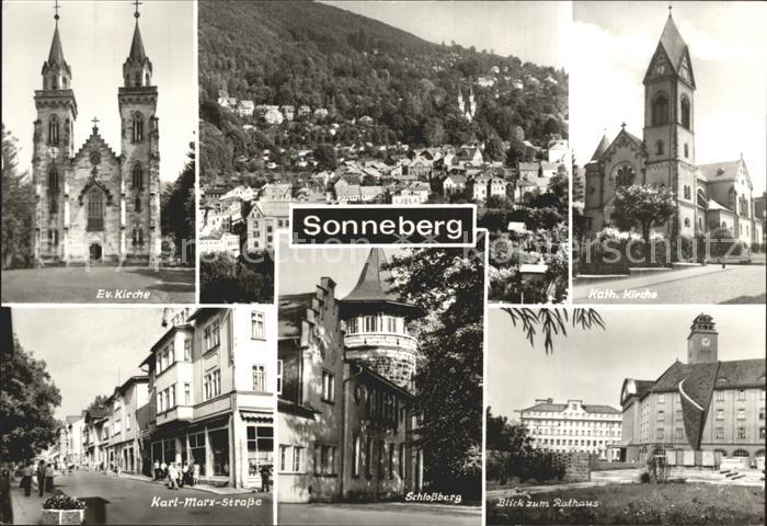 Sonneberg Thueringen Ev Kirche Total Kath Kirche Karl Marx Str Schlossberg Ratha