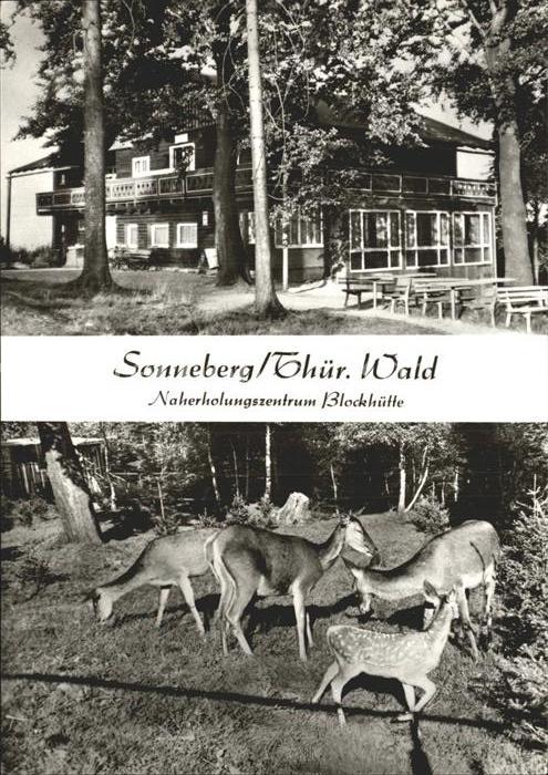 Sonneberg Thueringen Naherholungszentrum Blockhuette Wildgehege