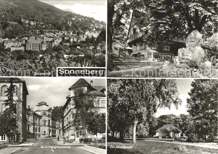 Sonneberg Thueringen Teilansicht Lutherhaus Spielzeugmuseum Stadtpark
