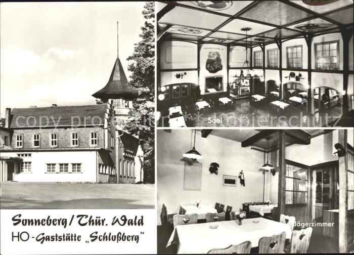 Sonneberg Thueringen HO Gaststaette Schlossberg Saal Jaegerzimmer