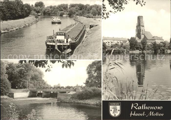 Rathenow Havel Motive Frachtschiffe Schleuse Turm