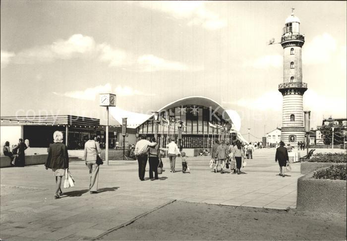 Rostock-Warnemuende Gaststaette Teepott mit Leuchtturm