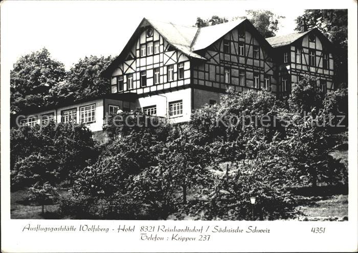Reinhardtsdorf Bad Schandau Ausflugsgaststaette Wolfsberg