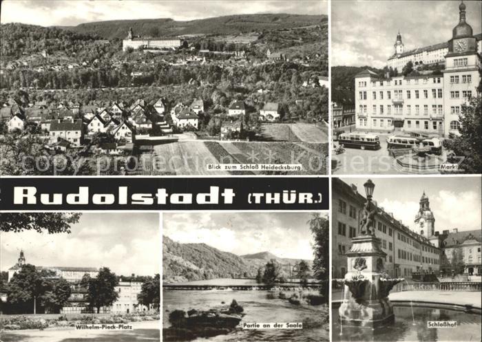 Rudolstadt Schloss Heidecksburg Markt Wilh Pieck Platz Saalepartie Schlosshof Br