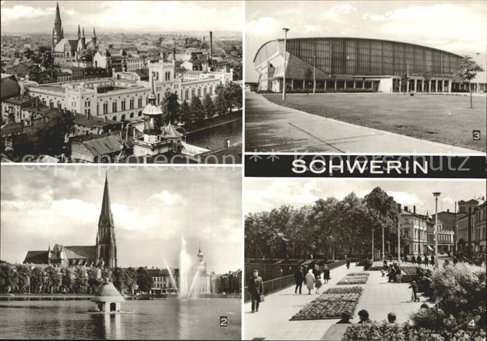 Schwerin Mecklenburg Domblick Pfaffenteich Sport und Kongresshalle Neue Anlage a