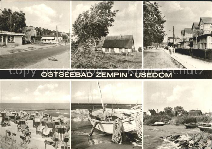 Zempin Teilansichten Strandpartie Fischerboote