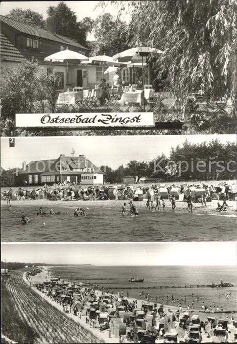 Zingst Ostseebad HO Strandcafe Milchbar HOG Kurhaus Strandpartie