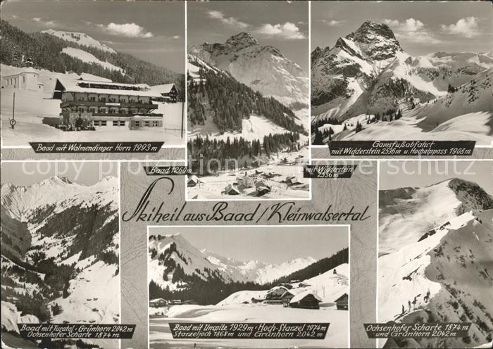 Baad Mittelberg Kleinwalsertal Walmendinger Horn Gamsfusabfahrt Widderstein Grue