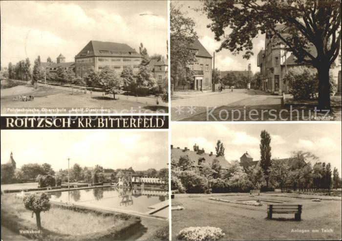Roitzsch Bitterfeld Polytech Oberschule Adolf Diesterweg Poststrasse Volksbad An