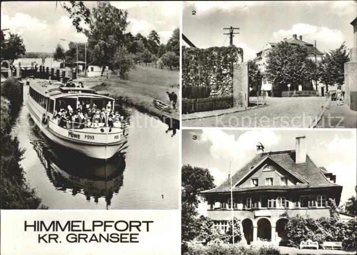 Himmelpfort Ausflugsschiff Moewe Schleuse Stadtmauer FDGB Erholungsheim Werner S