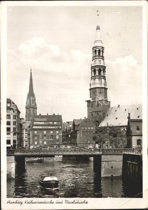 HAMBURG  CITY Katharinenkirche und Nicolaikirche