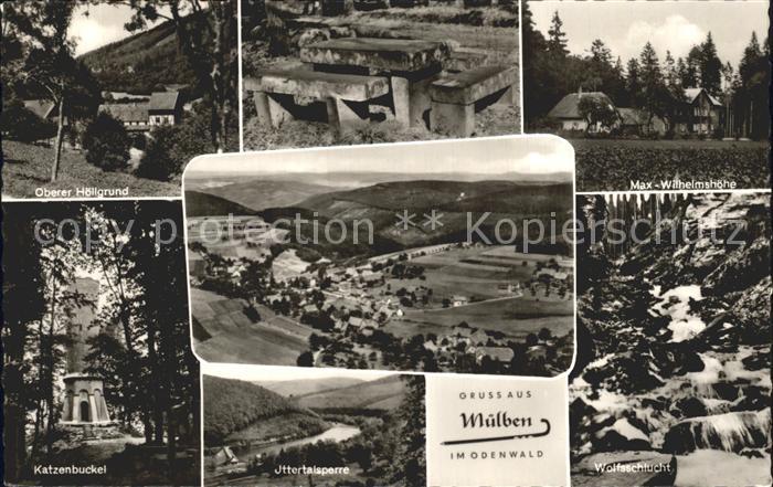 Muelben im Odenwald Katzenbuckel Wolfsschlucht Oberer Hoellgrund Max Wilhelmshoe