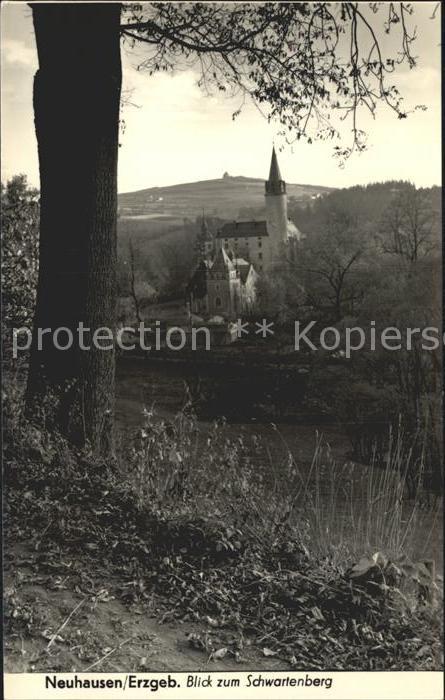 Neuhausen Erzgebirge Blick zum Schwartenberg