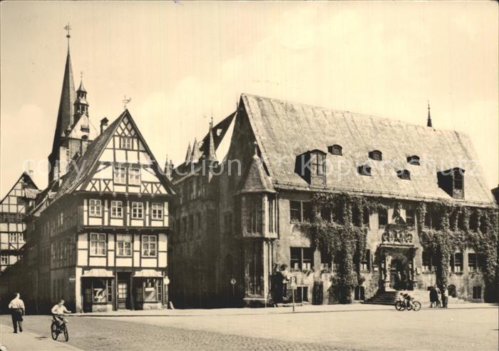 Quedlinburg Harz Rathaus und Hoken