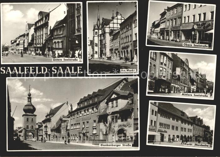 Saalfeld Saale am Markt Untere Saalstrasse Obere Saalstrasse Blankenburger Stras