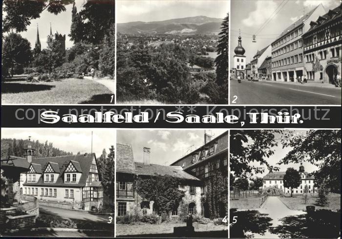 Saalfeld Saale Blankenburger Tor Puschkinpark HO-Gaststaette Klosterhof Schloss