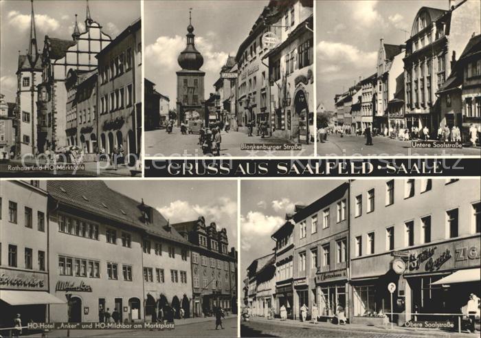 Saalfeld Saale Rathaus HO-Marktcafe Untere Saalstrasse Blankenburger Strasse