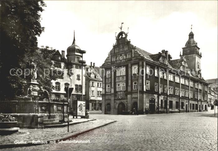 Gotha Thueringen Rathaus mit Schellenbrunnen