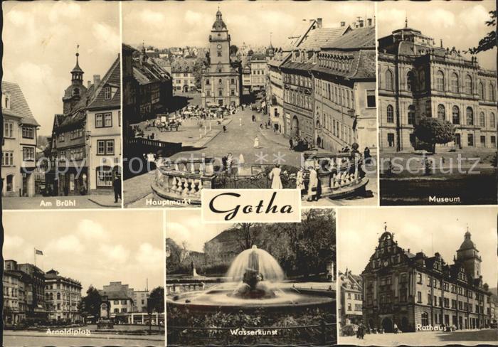 Gotha Thueringen Am Bruehl Hauptmarkt Museum Arnoldiplatz Wasserkunst Rathaus