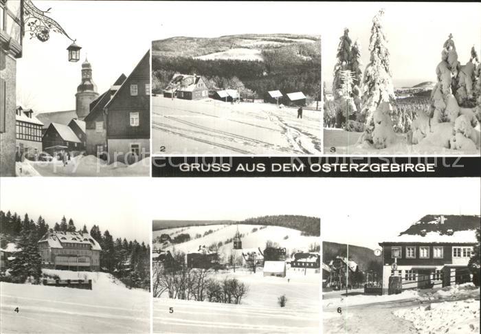 Altenberg Dippoldiswalde Hauptsrasse in Geising Kurort Baerenfels Kahleberg Urla