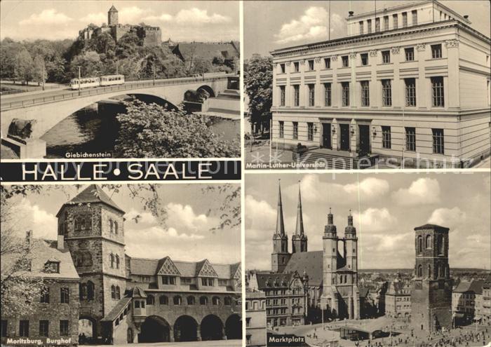 Halle Saale Martin-Luther-Universitaet Giebichenstein Moritzburg Burghof Marktpl