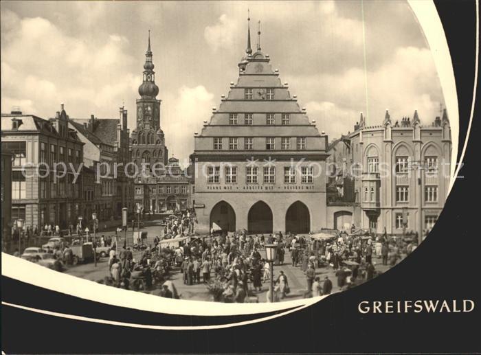 Greifswald Mecklenburg Vorpommern Rathaus St. Nikolaikirche