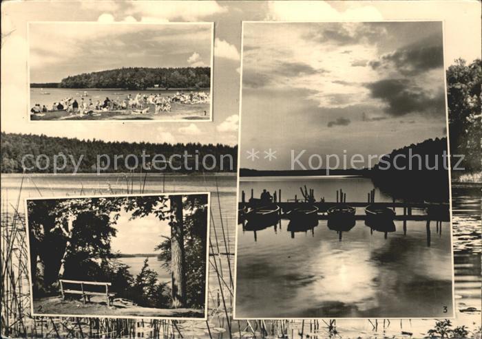 Neuglobsow Badestrand am Stechlinsee Fenchelberg Abend am Stechlinsee