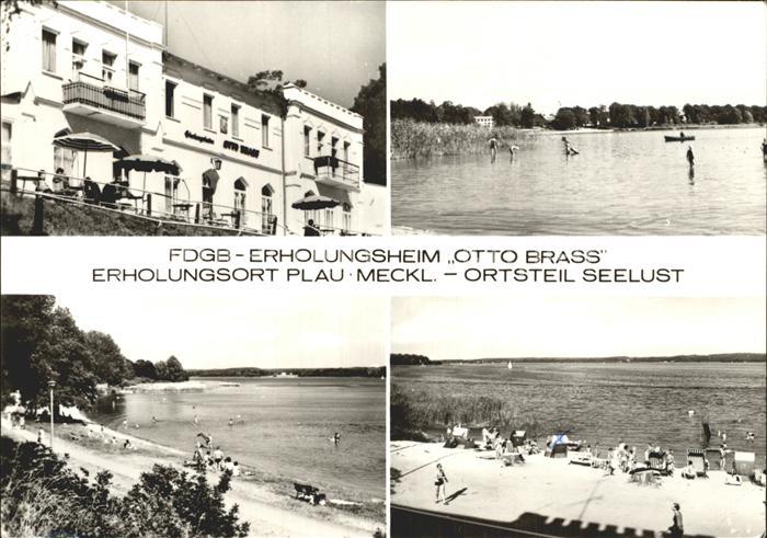 Plau See FDGB-Erholungsheim Otto Brass Erholungsort Ortsteil Seelust