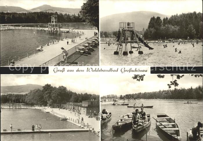 Grossschoenau Sachsen Waldstrandbad Boote Freibad