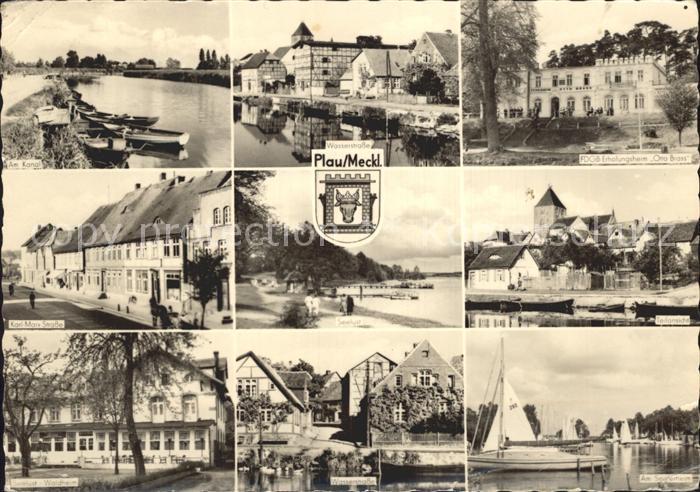 Plau See Am Kanal Karl-Max-Strasse Seelust Waldheim Wasserstrasse Seglerheim FDG