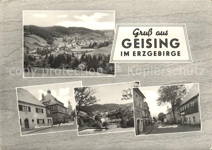 Geising Erzgebirge Hauptstrasse Marktplatz Rathaus