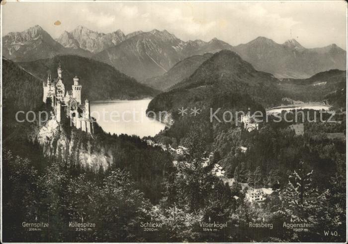 Schloss Neuschwanstein Gernspitze Kollespitze Schlicke Vilserkoegel
