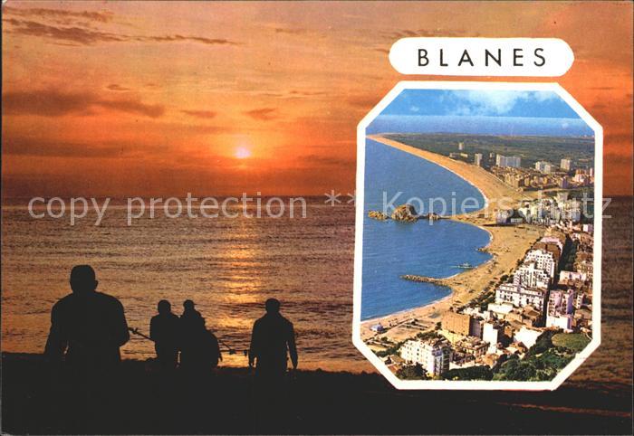 Blanes Costa Brava Sonnenuntergang Strandansicht
