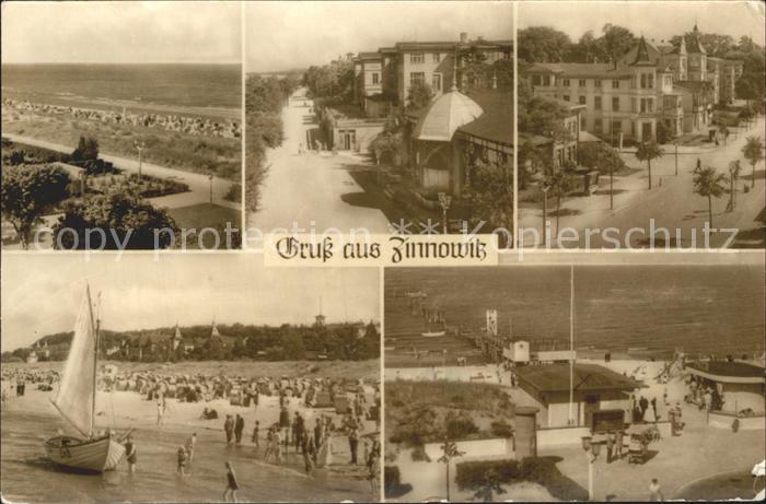Zinnowitz Ostseebad Strand Seebruecke Segelboot