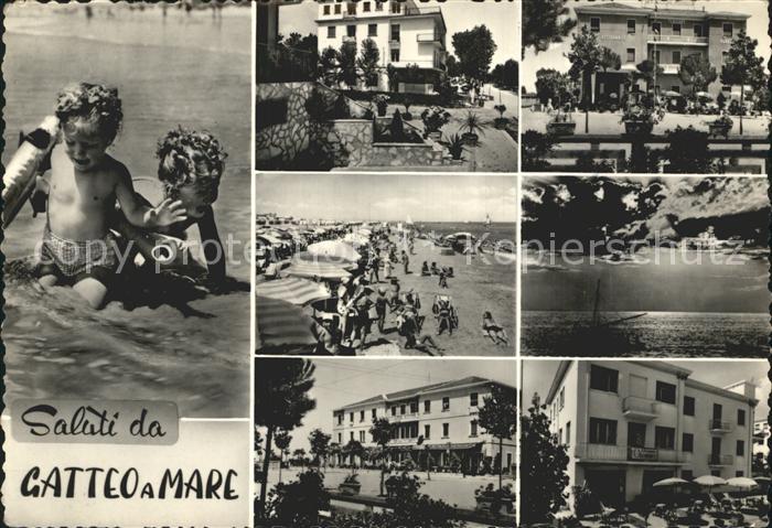 Gatteo Mare Strand Gebaeude Kind