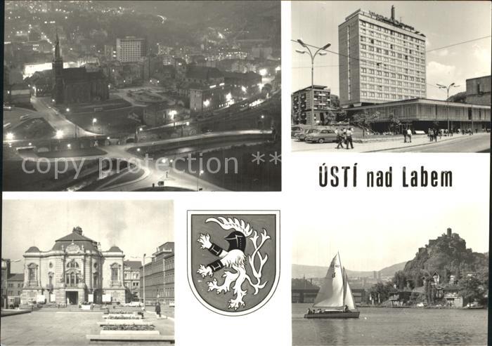 Usti nad Labem Kostel Interhotel Segelboot