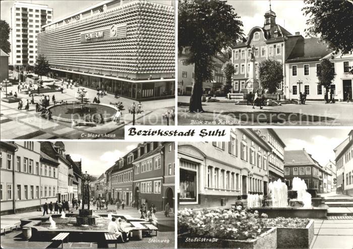 Suhl Thueringer Wald Rathaus Steinweg C-Warenhaus