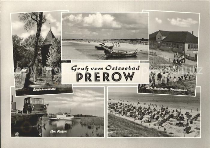 Prerow Ostseebad Seefahrerkirche HO-Gaststaette Strandhaus Hafen