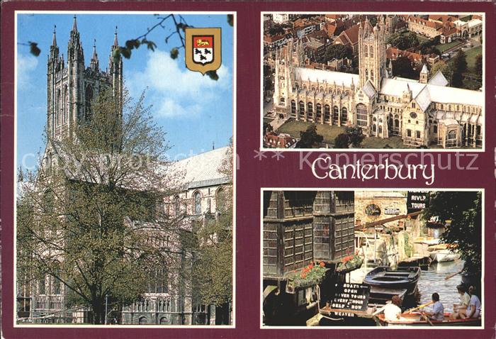 Canterbury Kent Cathedral Fliegeraufnahme Old Weavers House