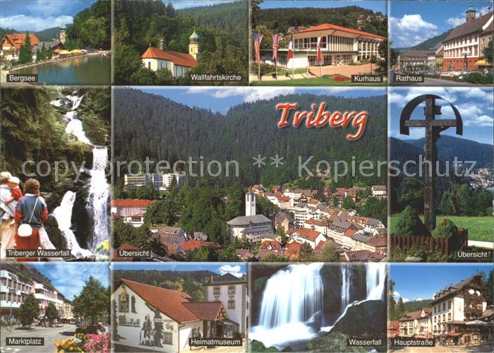 Triberg Schwarzwald Rathaus Wallfahrtskirche Marktplatz