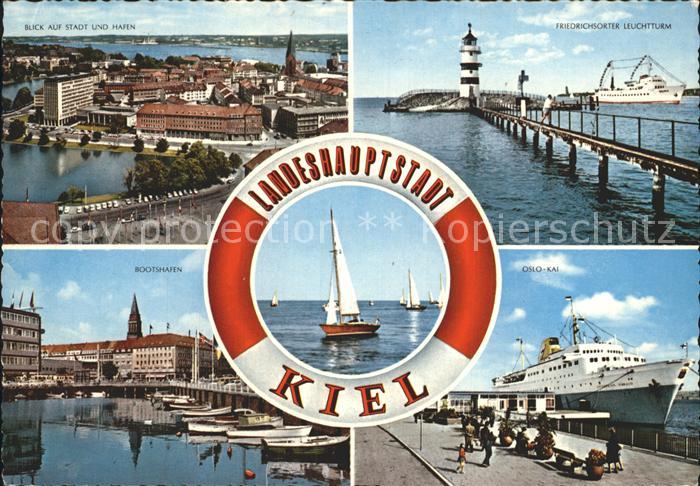 KIEL  CITY Friedrichsorter Leuchtturm Oslo-Kai Bootshafen