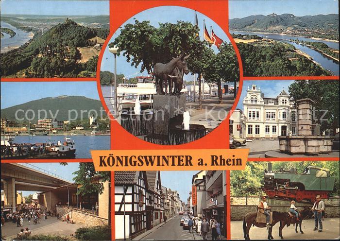 Koenigswinter Brunnen Esel Hafen Fliegeraufnahme