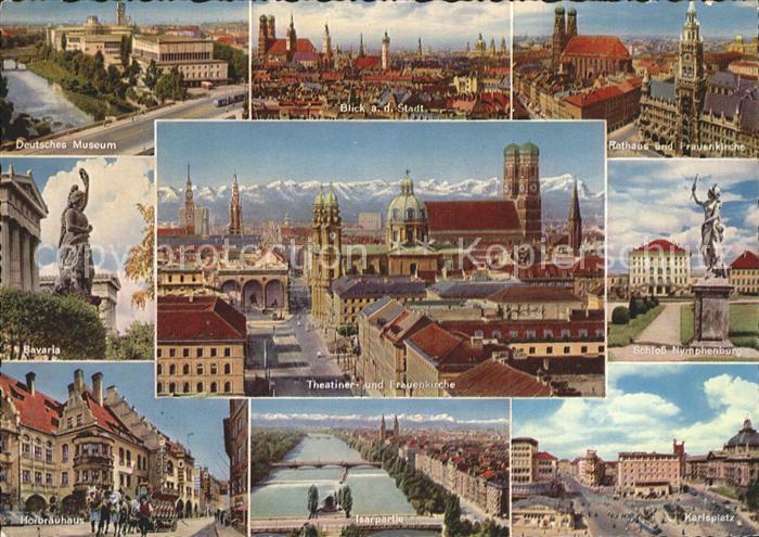 Muenchen Bayern Schloss Nymphenburg Karlsplatz Bavaria Rathaus Frauenkirche