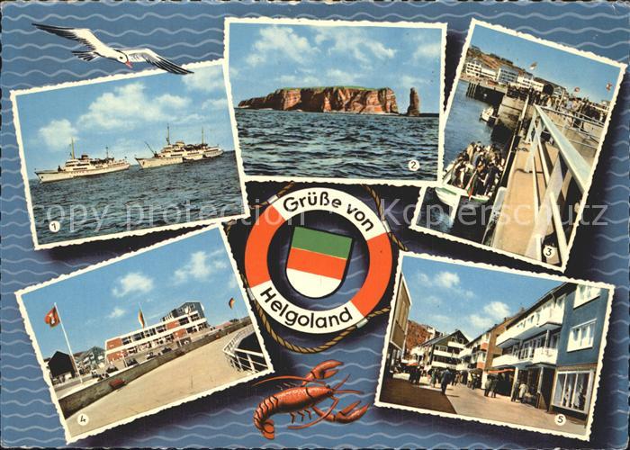 HELGOLAND Insel Schleswig-Holstein Landungsbruecke Kurhaus Unterstadt