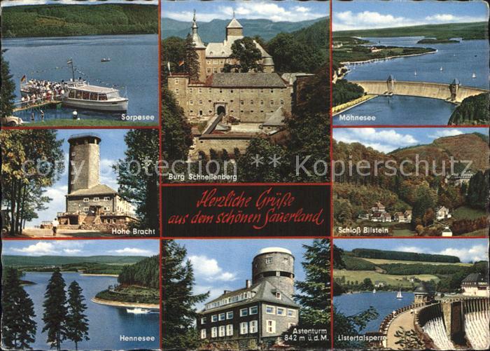 Astenturm Hochsauerland Burg Schnellenberg Moehnersee Hohe-Bracht Hennesee Liste