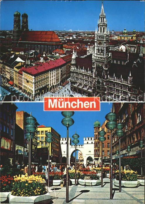 Muenchen Bayern Dom Frauenkirche Neues Rathaus Marienplatz Karlstor