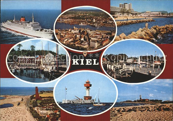 KIEL  CITY Strand Hafen Leuchtturm Fliegeraufnahme